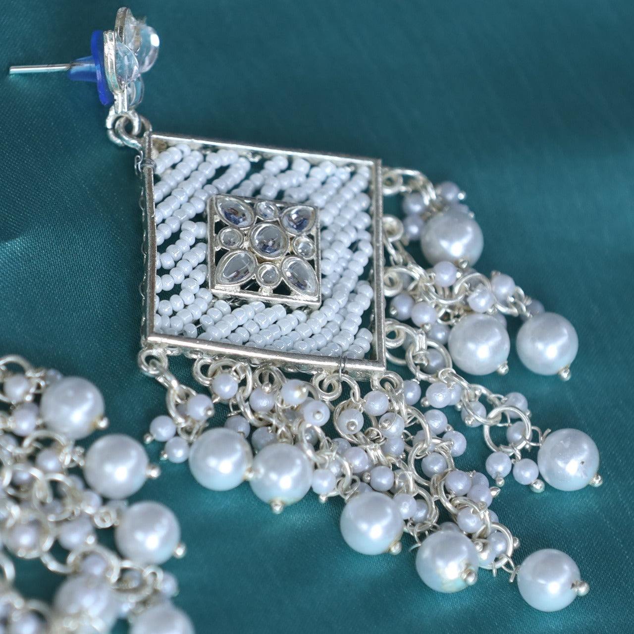 White Meera Earrings
