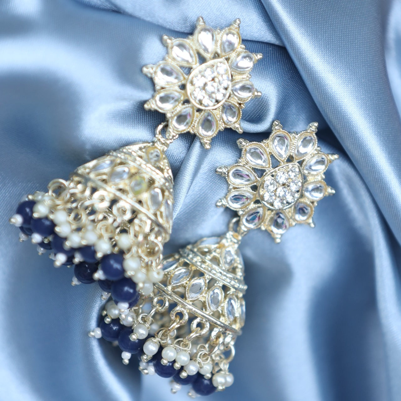 Navy Blue Jaya Jhumki