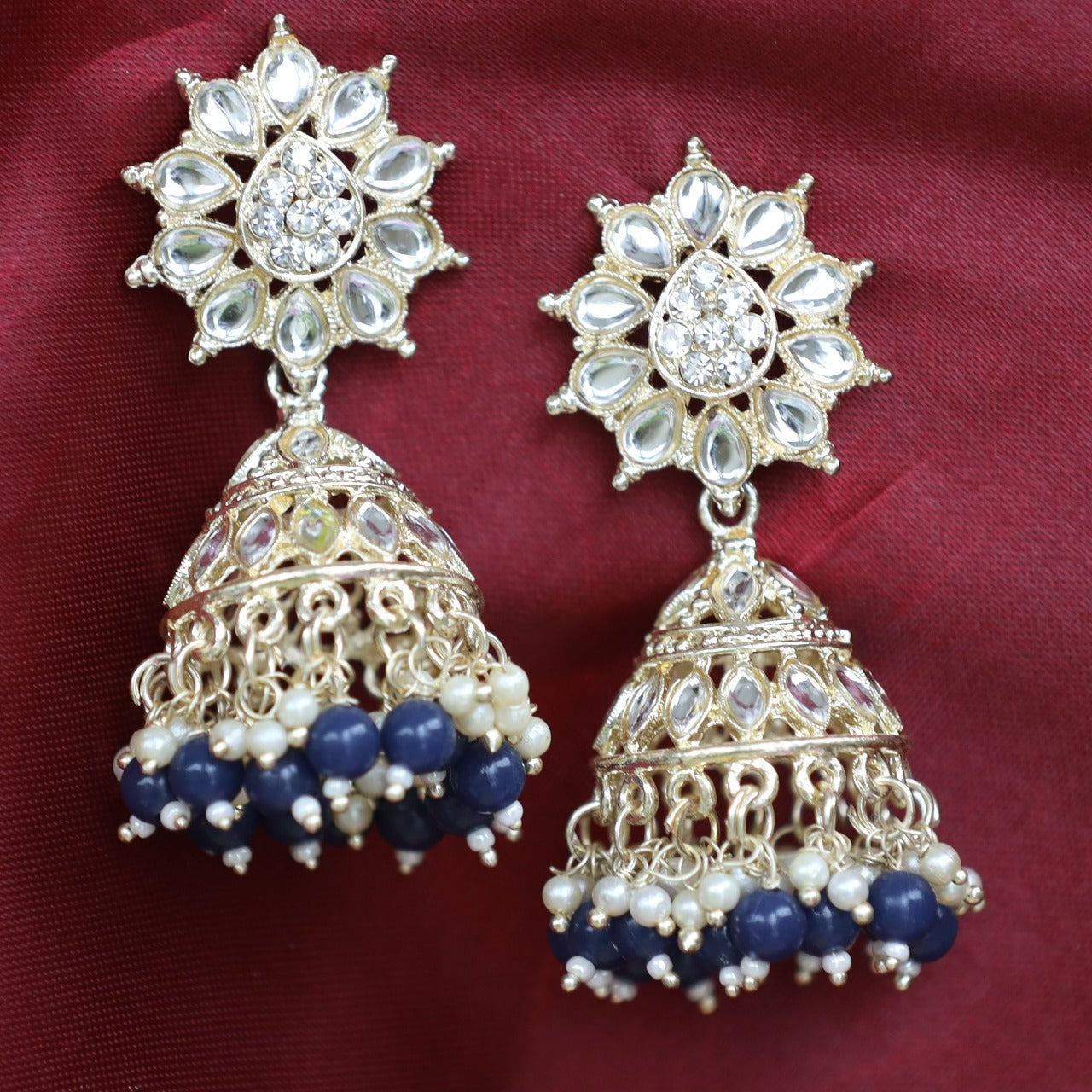 Navy Blue Jaya Jhumki