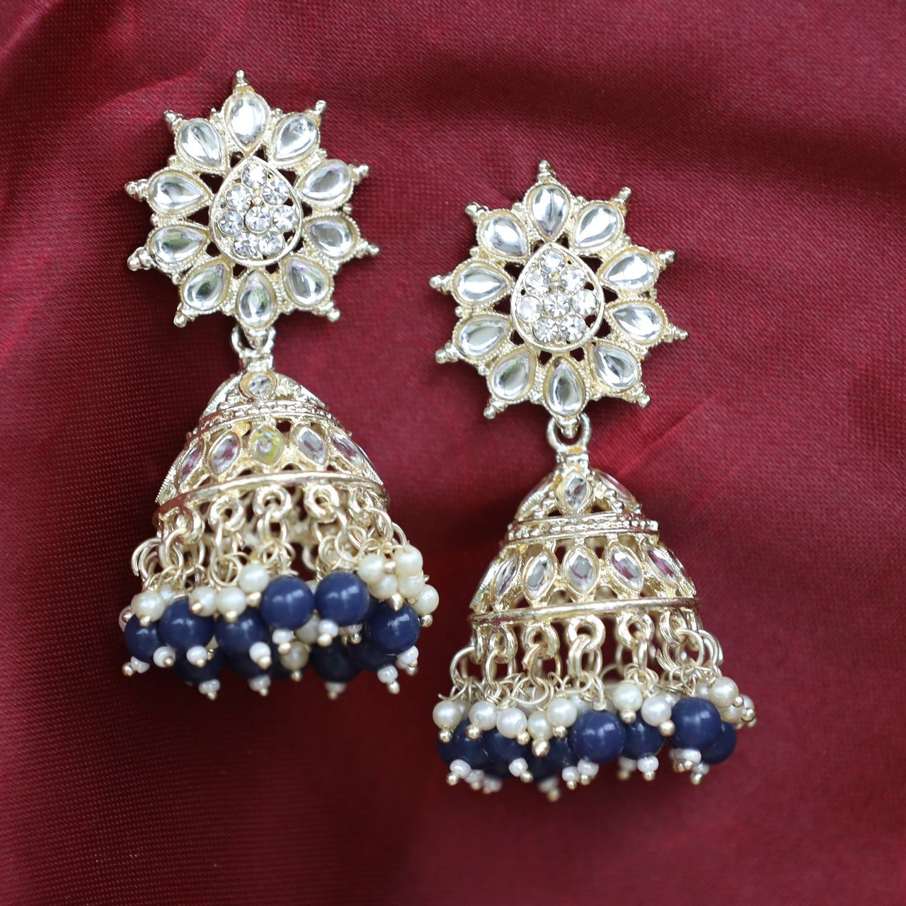 Navy Blue Jaya Jhumki