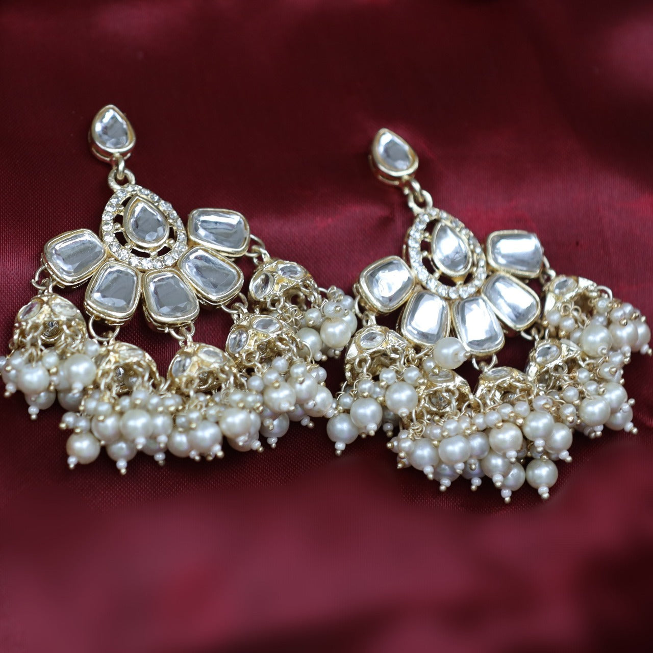 Ivory Diksha Jhumkis