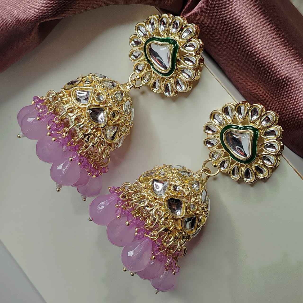 Lavender Rakhi Jhumka