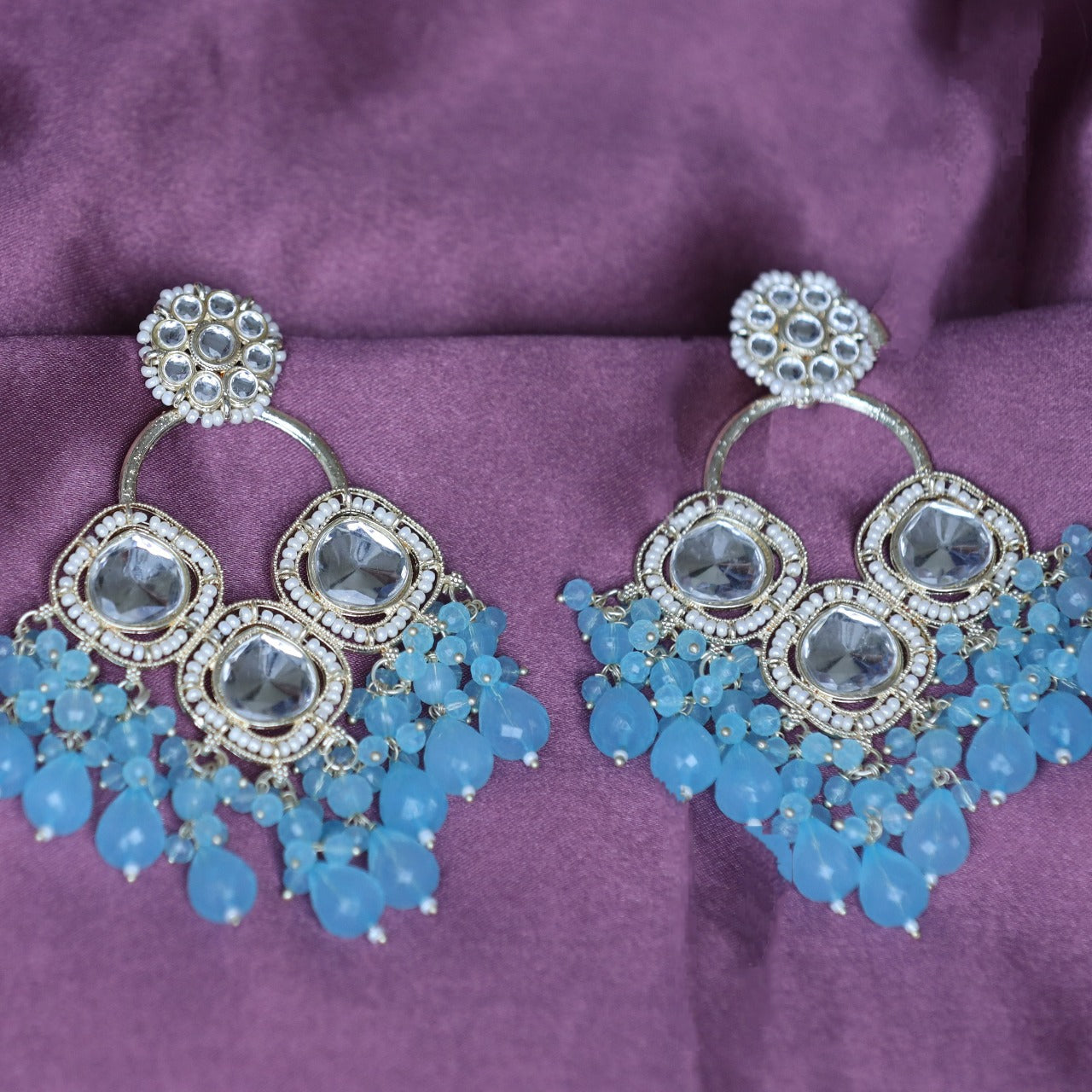 Blue Sanvi Chandbali