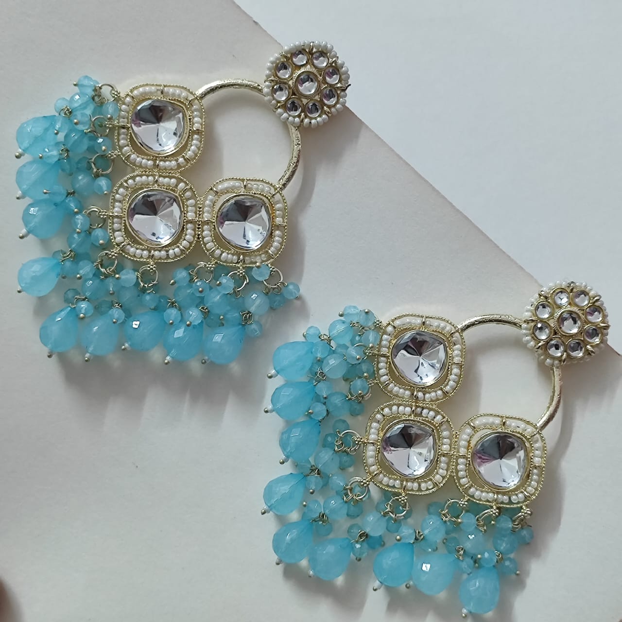 Blue Sanvi Chandbali