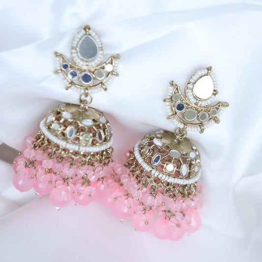 Pink Nayan Jhumkas