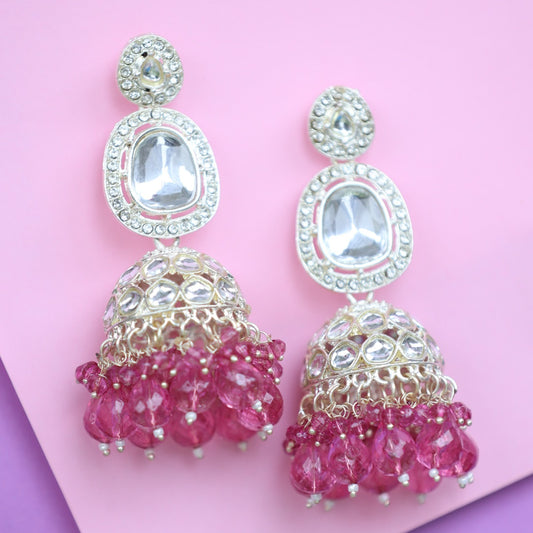 Pink Meet Jhumkis