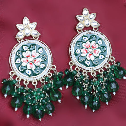 Green Radha Earrings