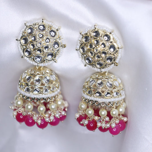 Pink Avni Jhumka