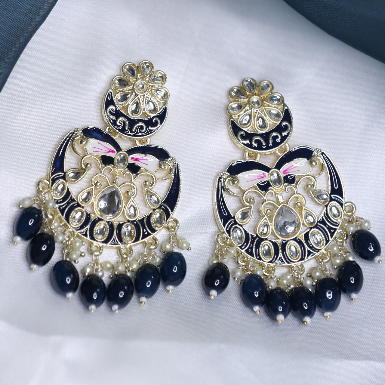 Dark Blue Ishana Chandbalis