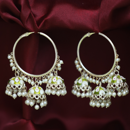 Green Hiral Jhumki Bali