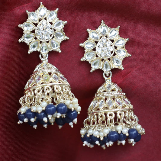 Navy Blue Jaya Jhumki