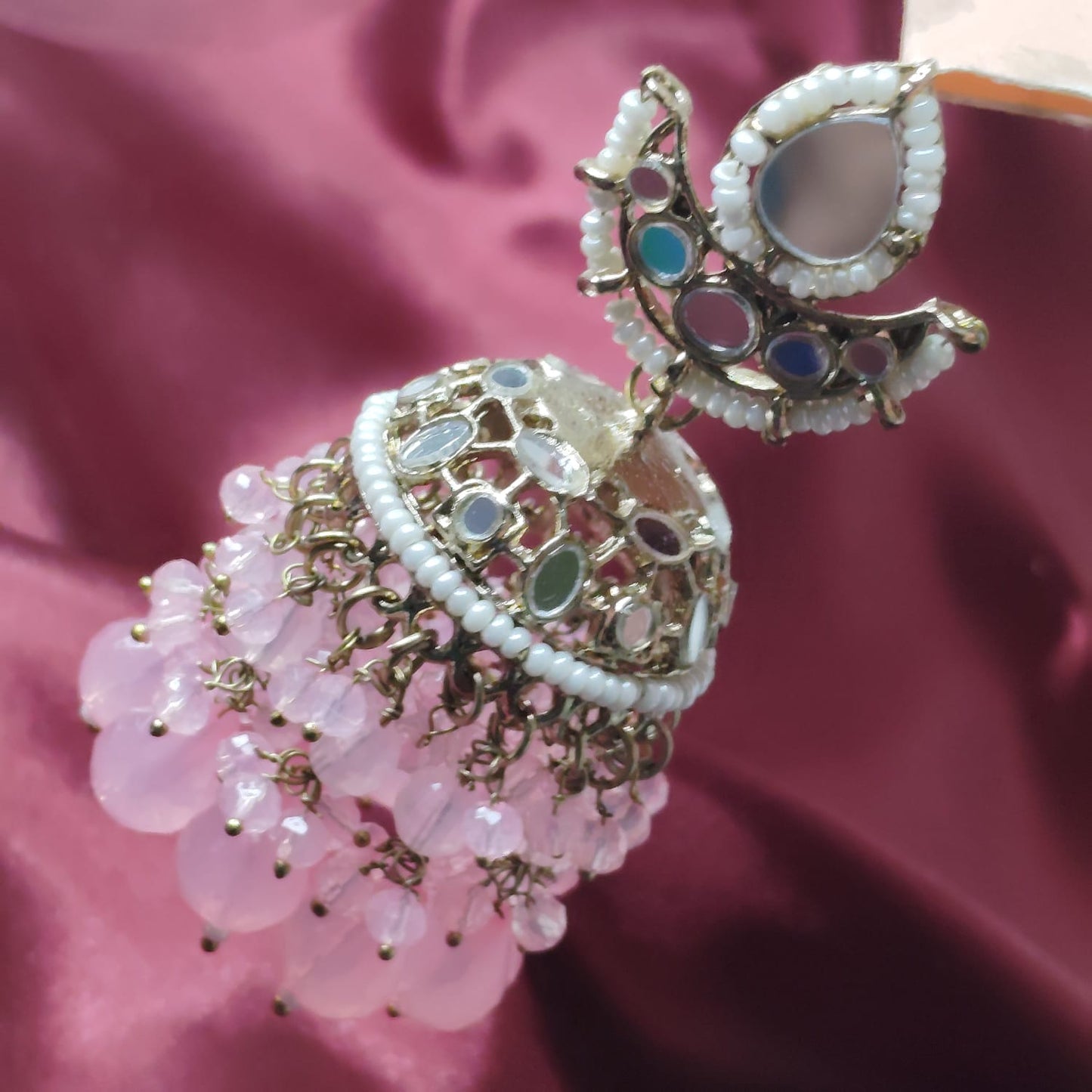Pink Nayan Jhumkas