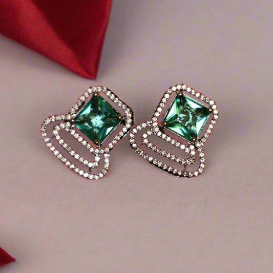 Emarald Green Nova Studs