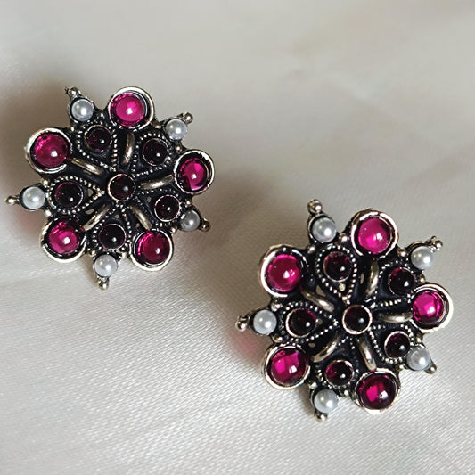 Pink Danica Studs