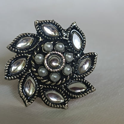 White Enid Studs