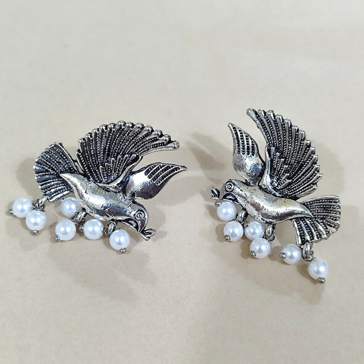 White Bird Earrings