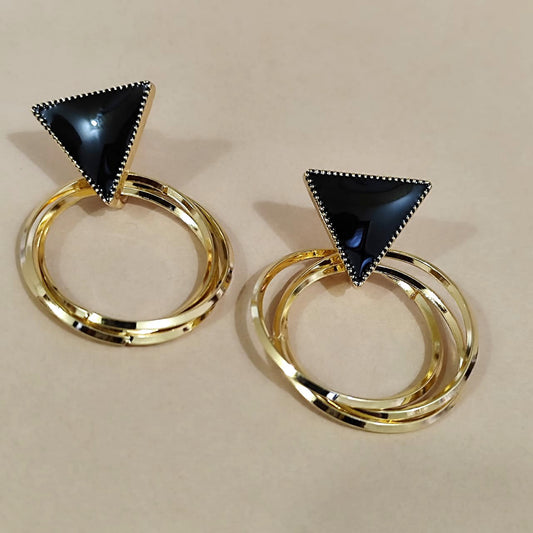 Gold Black Shay Earrings