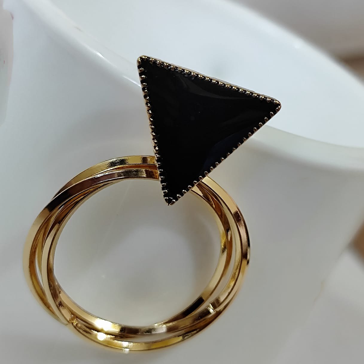 Gold Black Shay Earrings