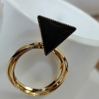 Gold Black Shay Earrings