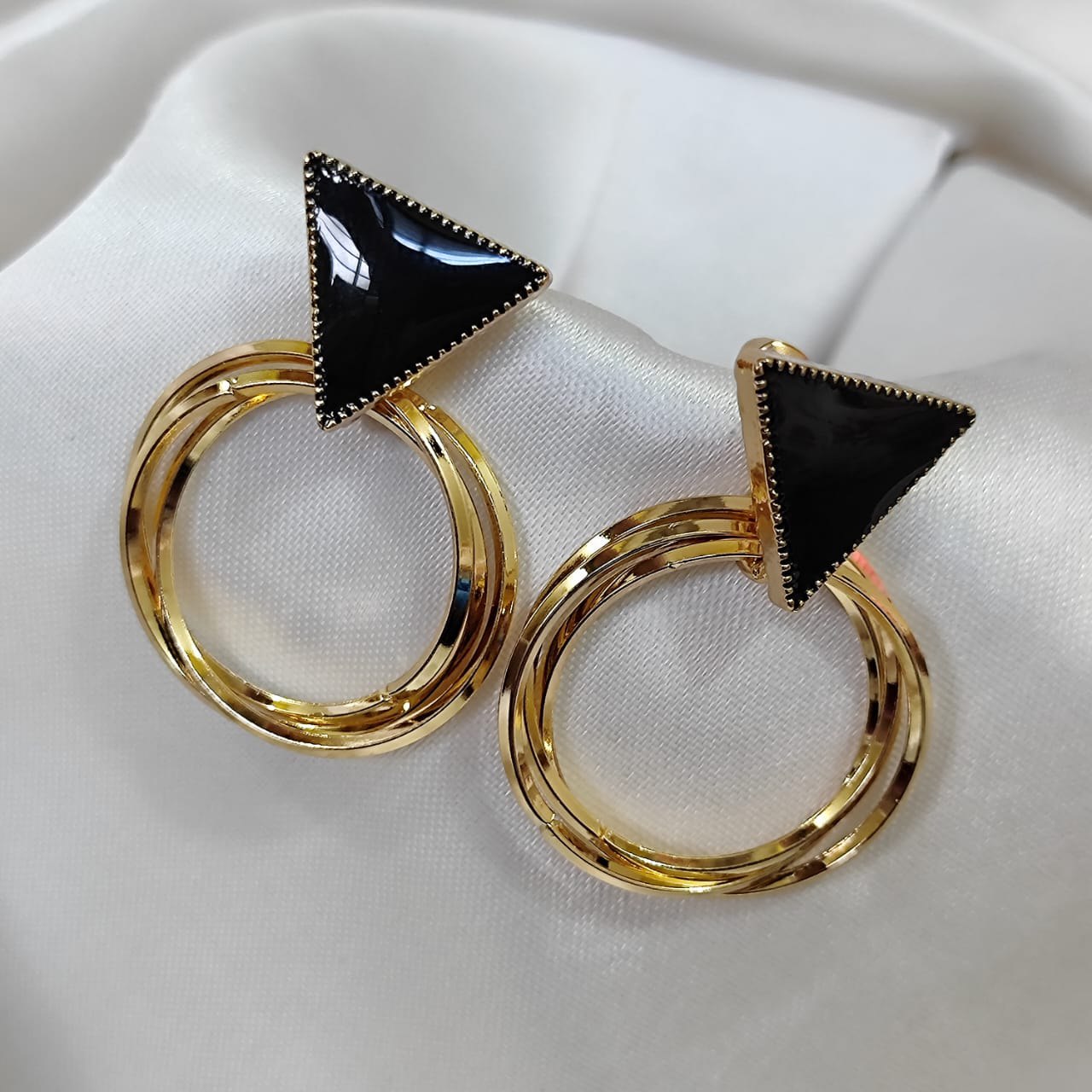 Gold Black Shay Earrings