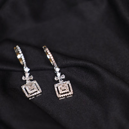 Silver Luna AD Earrings