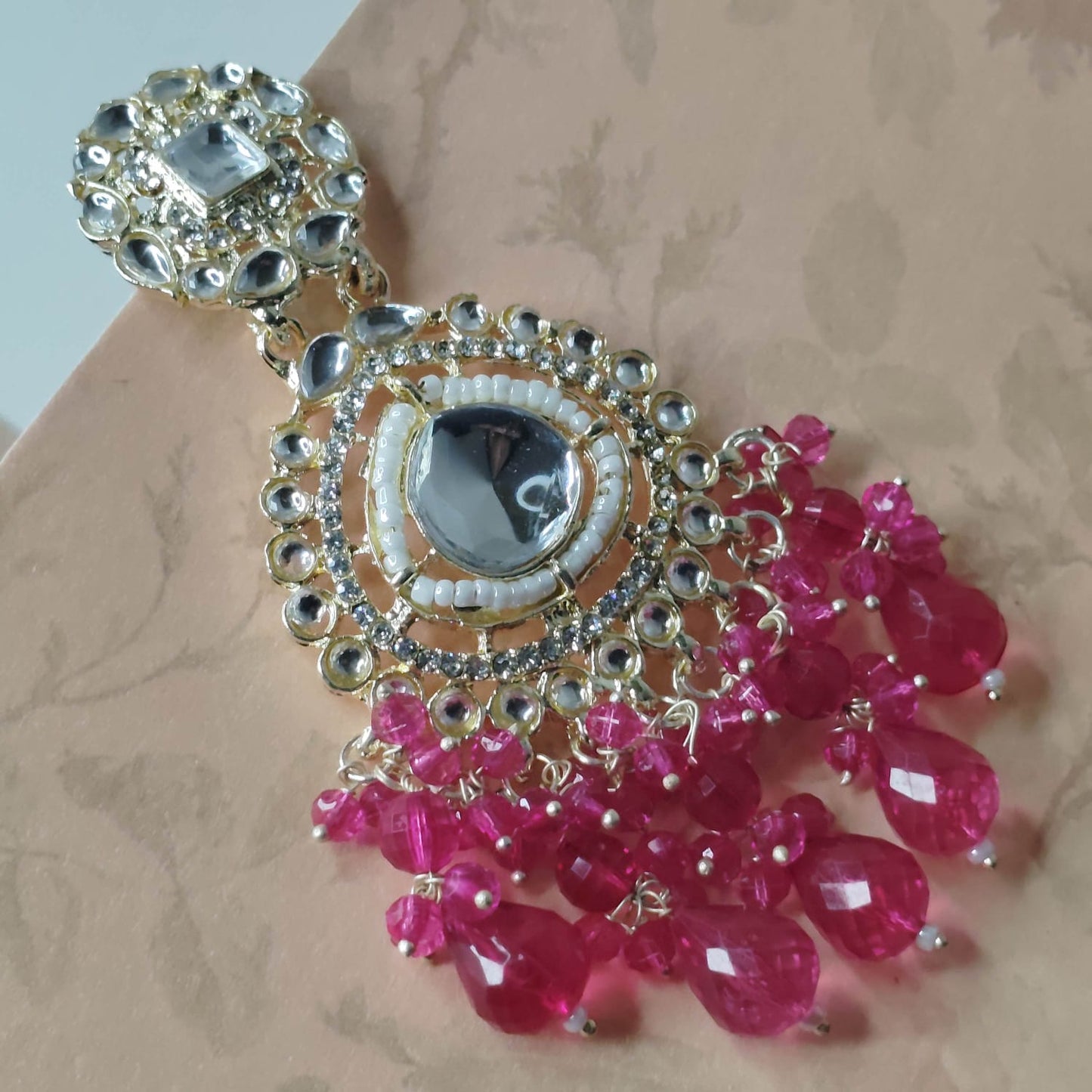 Pink Kashwi Chandbalis