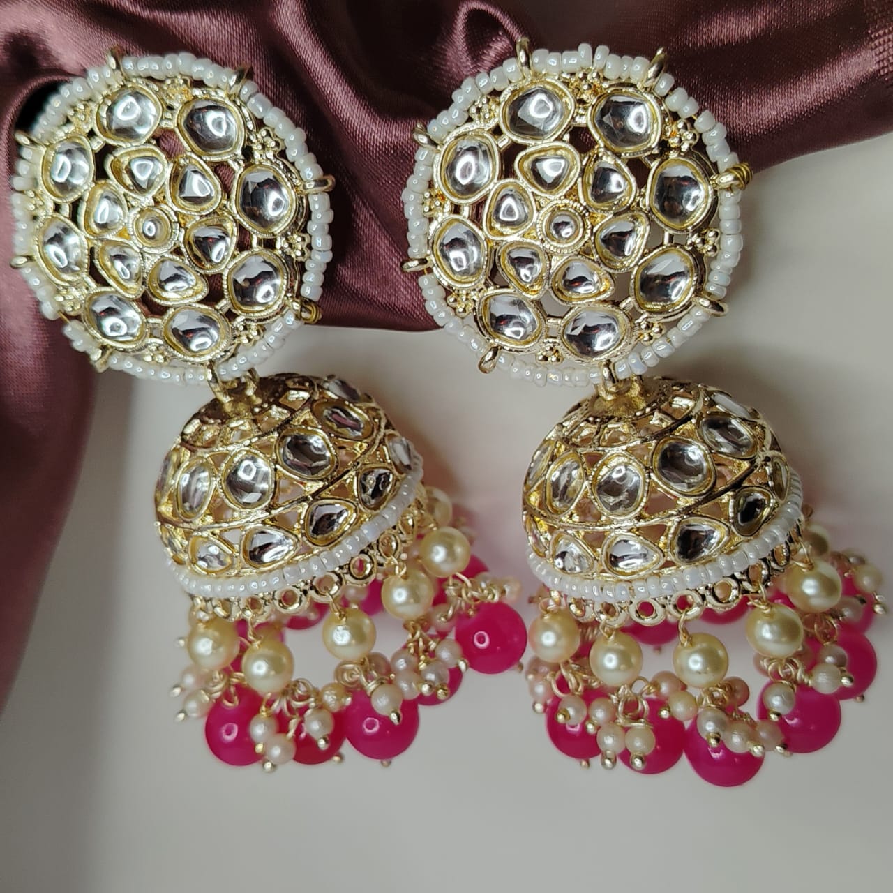 Pink Avni Jhumka