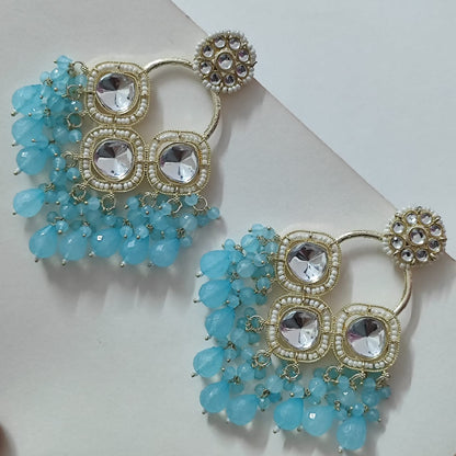 Blue Sanvi Chandbali