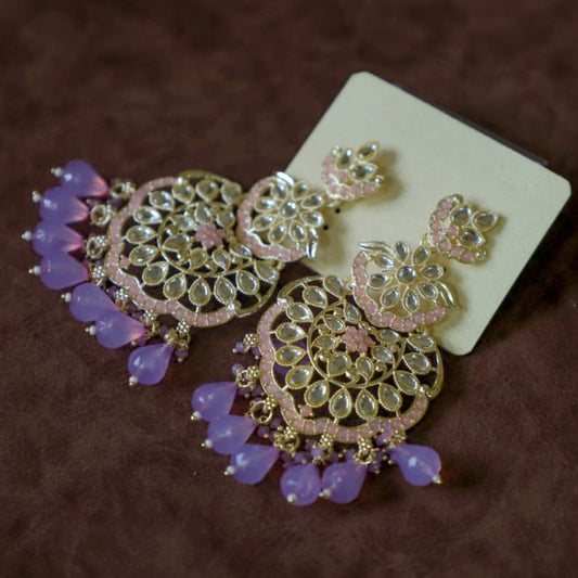 Lavender Rekha Chandbali