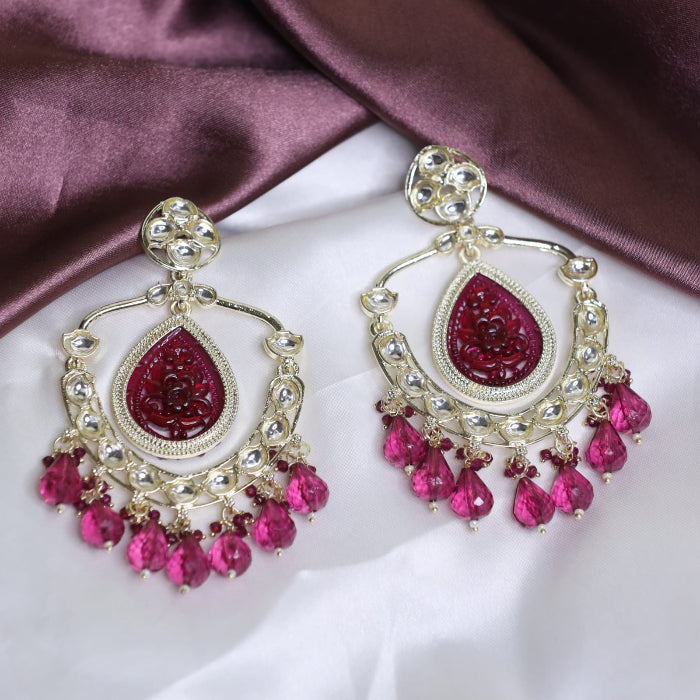 Wine Reet Earrings